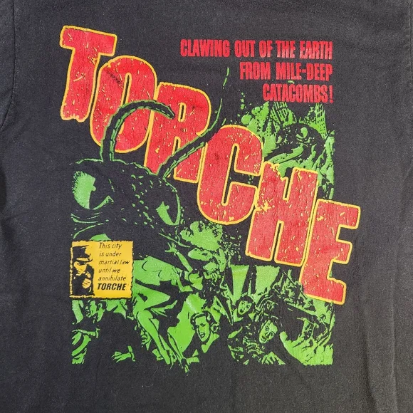 Torche Monster Attack Vintage Single Stitch T-Shirt Size Small Fruit Of The Loom - Picture 2 of 7